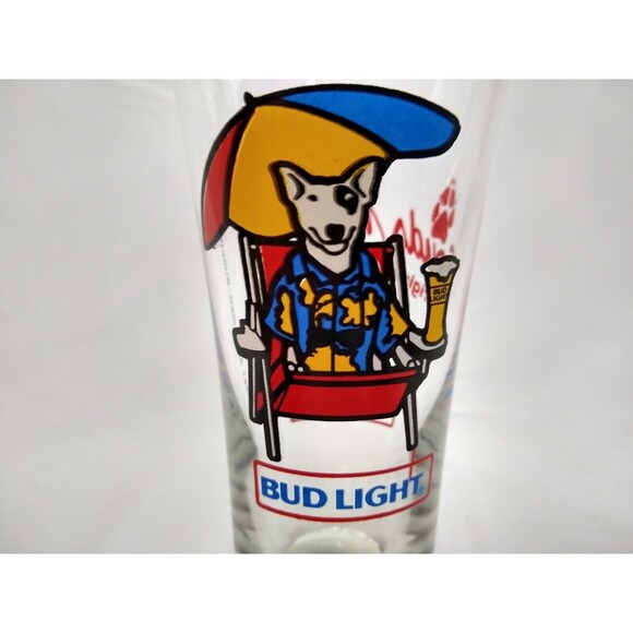 Vintage Bud Light Spuds Mackenzie Original Party Animal Set of 2 Pilsner Glasses - Picture 6 of 10